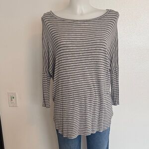 Striped Gray Women's Top